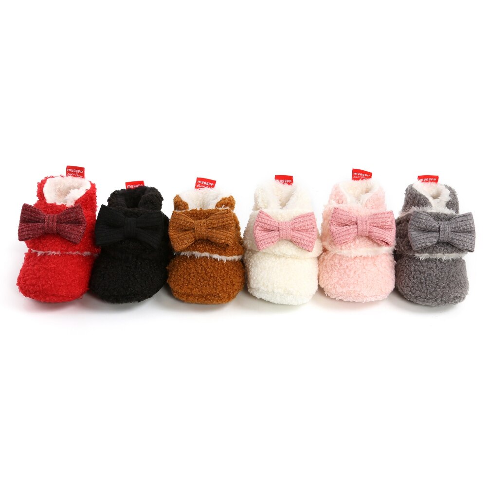 Zapatos cálidos para gatear de otoño e invierno, botines para bebé recién nacido, Zapatillas para niño y niña, Zapatillas para primeros pasos de flor de piel de 0 a 18M
