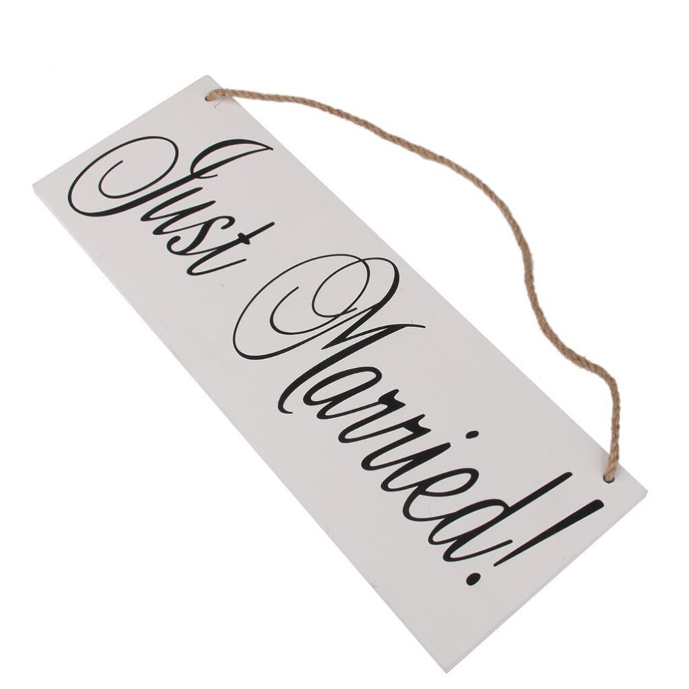 JUST MARRIED Signs with Wire Hangers Wedding Hanging Decoration