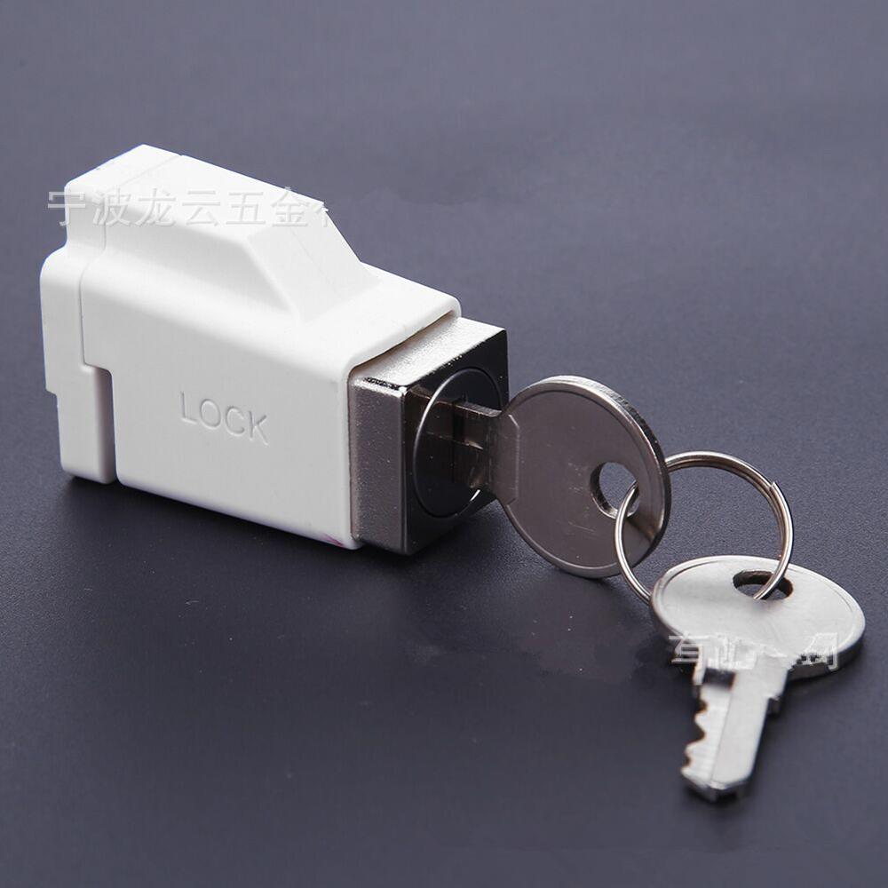 Aluminum Alloy Door Window Security Lock Window Restrictor Locks Sliding Window Lock Child Safety with 2 Keys