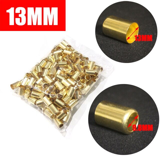 Sprayer Tube Sleeve 50Pcs/Pack High Pressure Pipe Copper Cover 11cm 15cm Agricultural Buckle Water Joint Brass Sleeves: 13mm