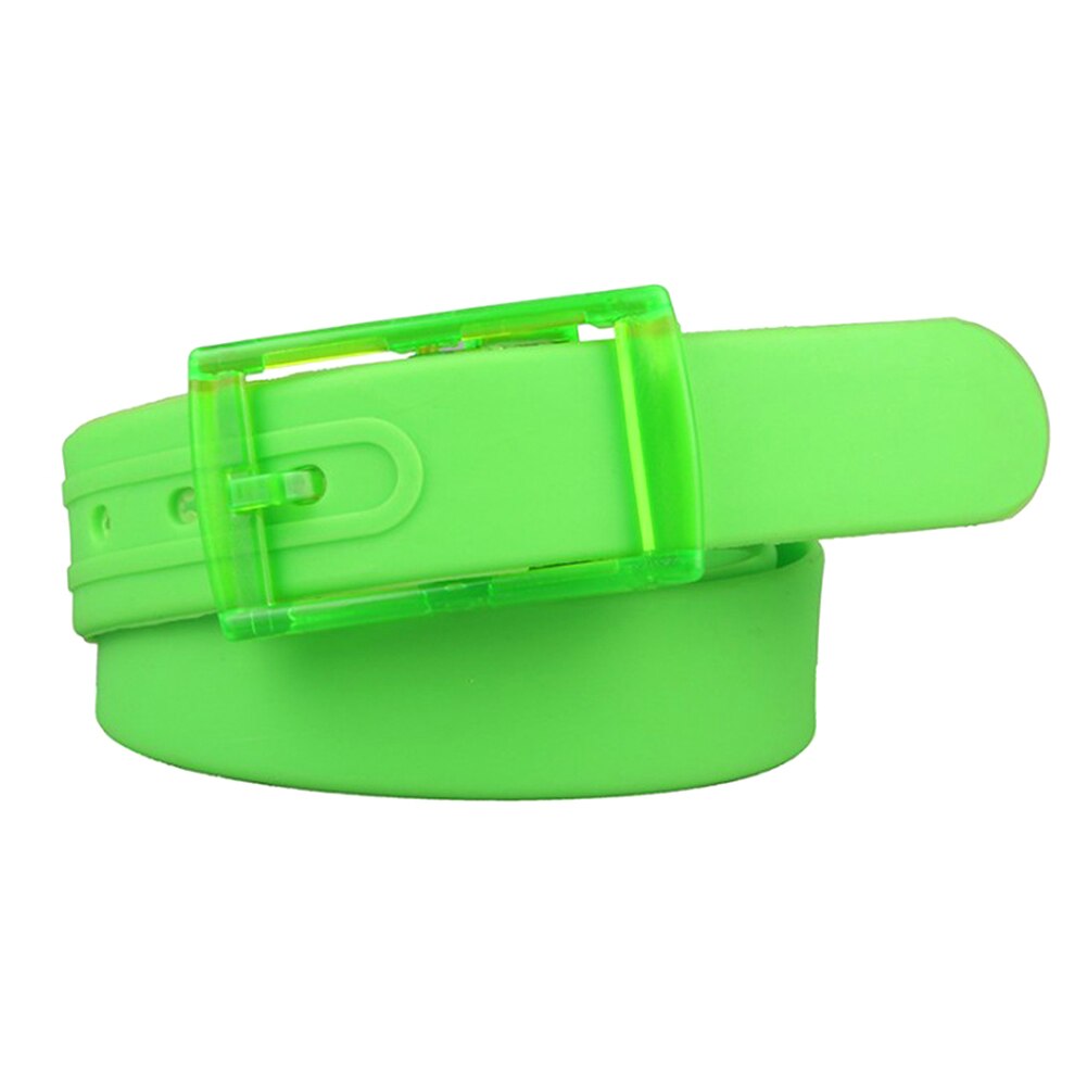 1pc Unisex gumowe spodnie do golfa paski dla mężczyzn regulowany krój do dopasowania wodoodporny plastik zapobieganie alergii pas modny pasek: zielone światło