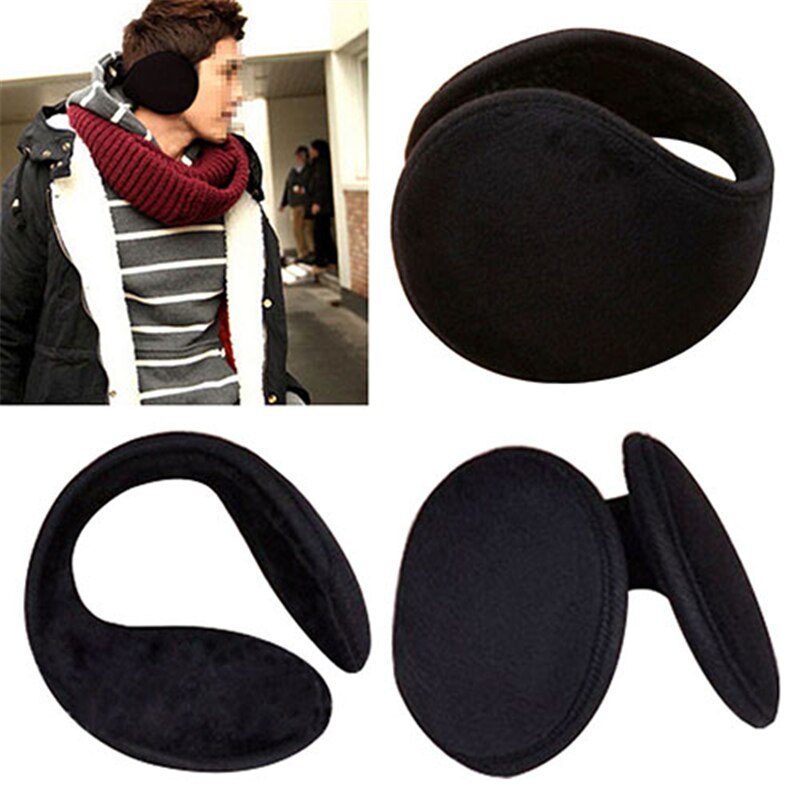 Unisex Mannen Stijl Zwart Oorbeschermer Winter Ear Muff Band Warmer Grip Oorlelletje 94DL