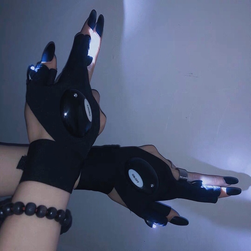 Gants Style japonais Harajuku pour Couples, Streetwear à la coréenne pour femmes et hommes, accessoires gothiques demi-doigt pour couverture de fête