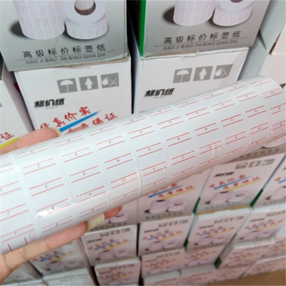 10roll/set supermarket price bar code printing paper 21.5mm*12mm*500sheet rolling paper for printing price labels