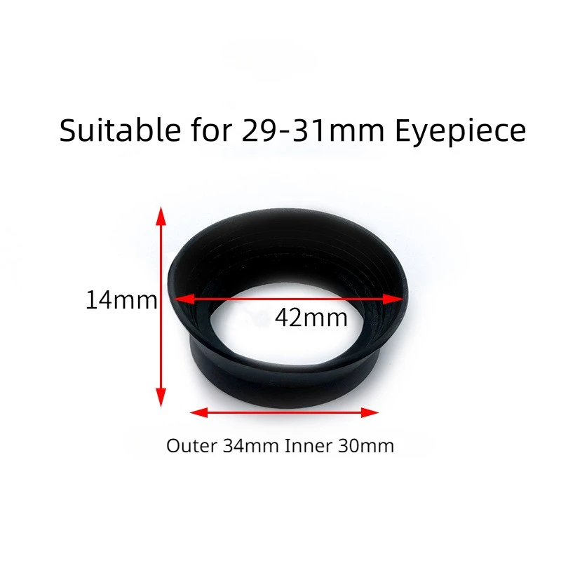 Cubierta de lente ocular para telescopio biológico, accesorios estéreo, 2 piezas, 27-29mm / 29-31mm / 32-34mm: Naranja