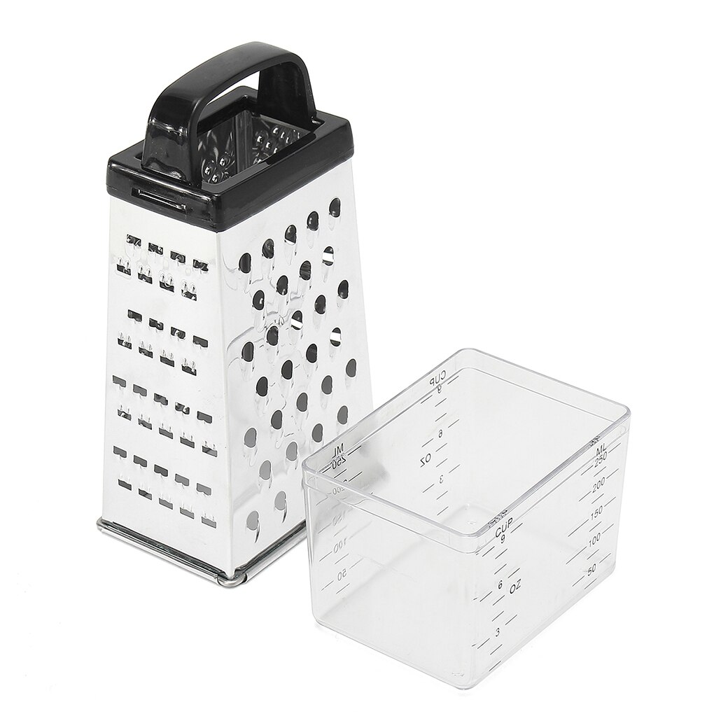 Rasp Rvs 4 Zijdig Shredder Met Container Keuken Accessoire Handvat Kleur Willekeurige