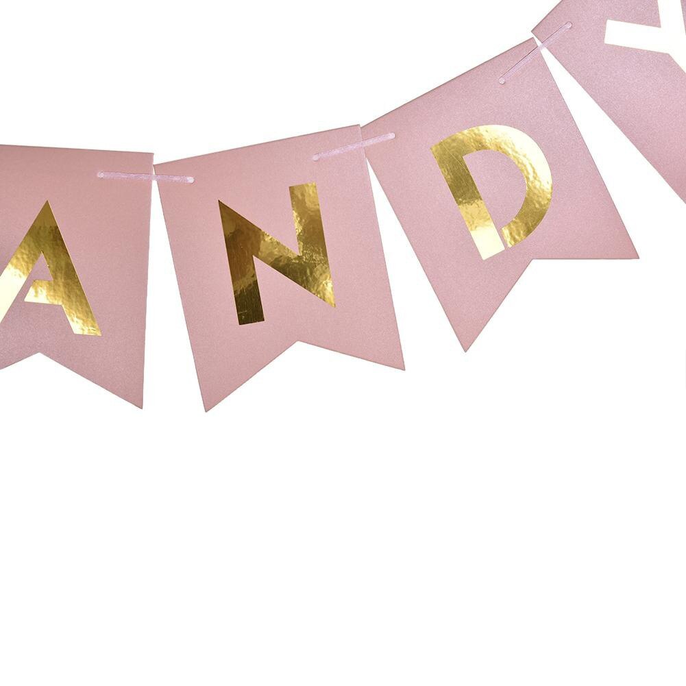 Glitter Letter Candy Bar Banner Flag Wedding Birthday Party Supplies Decorative Banner Party Decoration