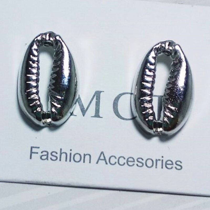 Colar boêmio feminino, colar colares boho de concha natural: silver