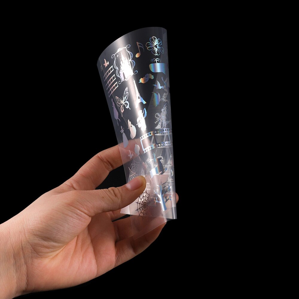 20 arten Transparent Schmücken Aufkleber Holographische Magie Kreise Klar Blatt Für DIY UV Harz Handwerk Füllung Liefert