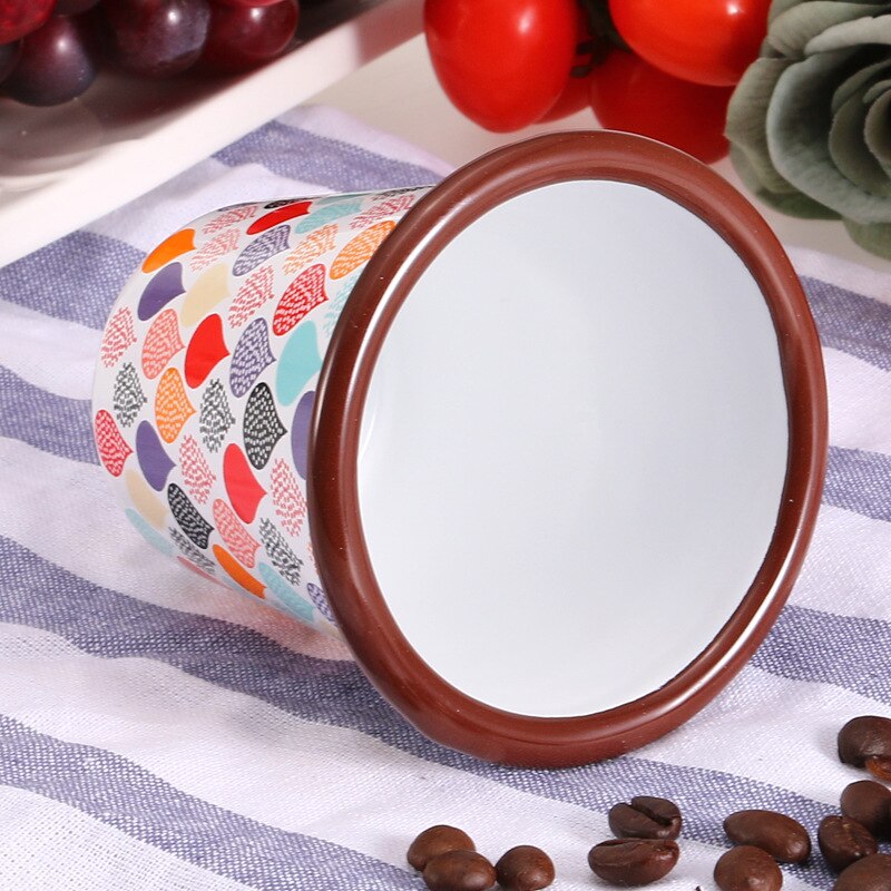 Kegel trichter tasse Flachen boden becher ohne emaille Karikatur kaffee becher Eisstockschießen farbe milch Tee tasse hause dekoration freund