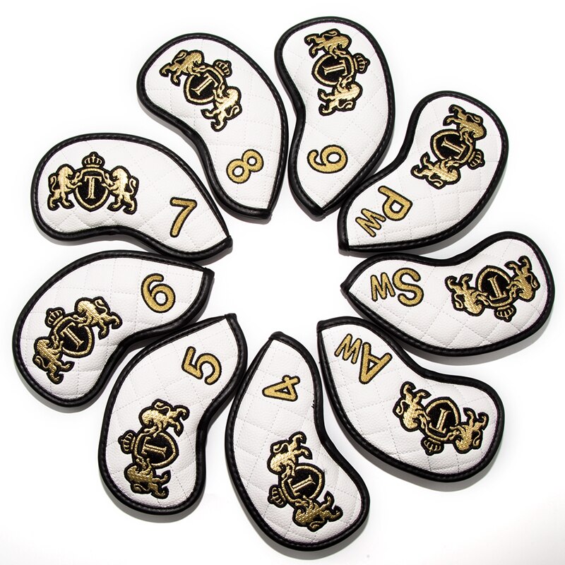 4 färg golfklubba järnskydd huvudskydd golf järn huvudskydd golfklubba järn headovers kilar täcker 9 st/set