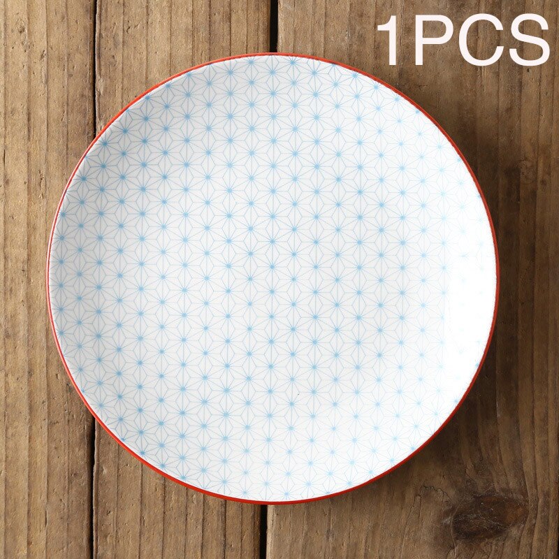 Vajilla de cerámica de estilo occidental para el hogar, plato plano de 8 pulgadas, estilo nórdico japonés, , moderno y Simple: C-8