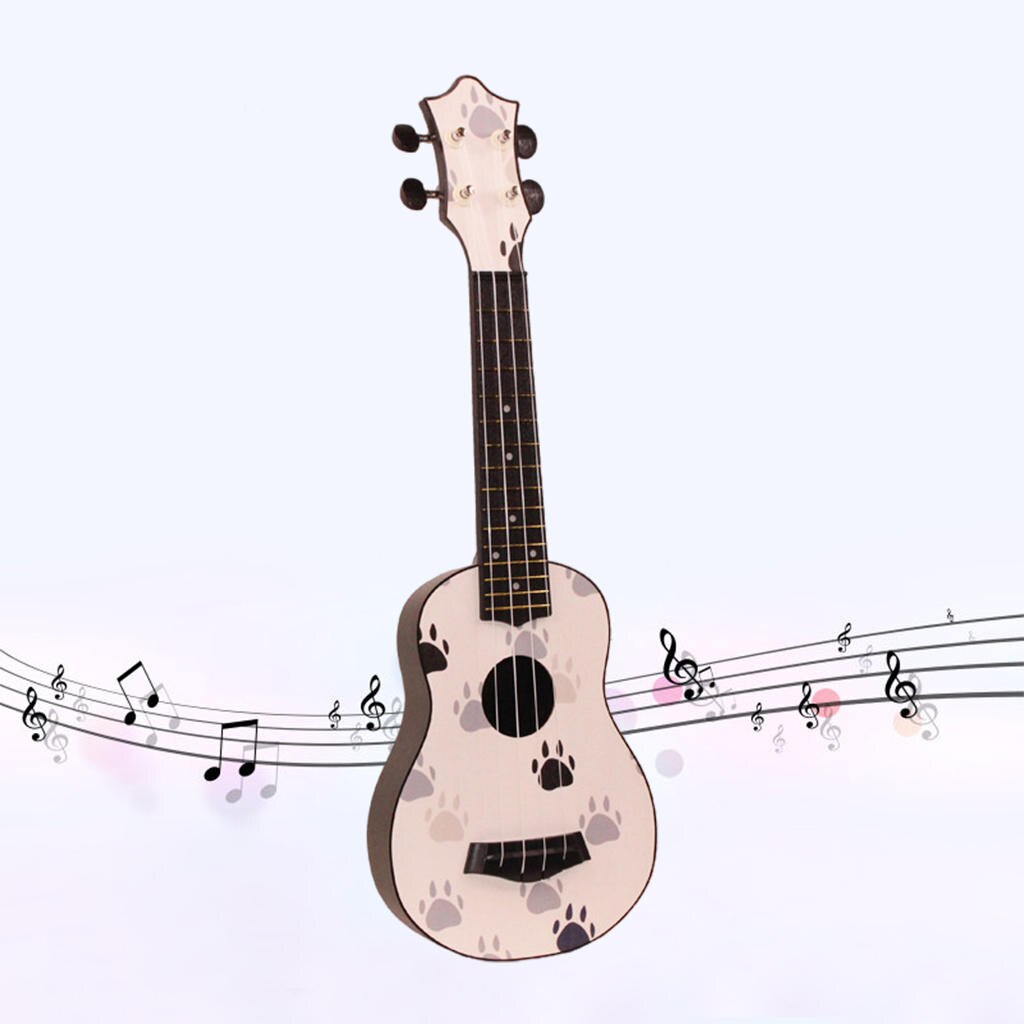 21in Ukulele Small Guitar Musical Instrument Stringed Instruments for Adults Beginner Kids Birthday: Cat Paw
