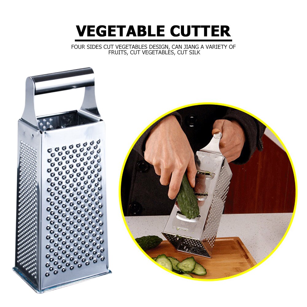 4 Sided Stainless Steel Vegetable Grater Fruit Cutter Handheld Grater Food Mill Machine Peeler Slicer Kitchen Gadgets Tools