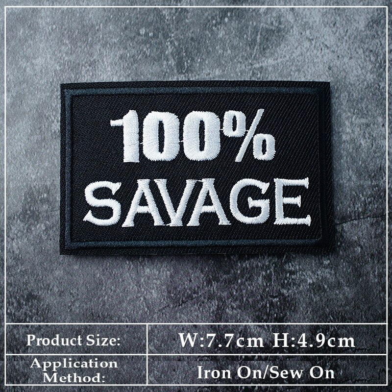 Black And White Text DIY Cloth Iron On Embroidered Badges Patches For Clothes Stickers Humorous Sentence