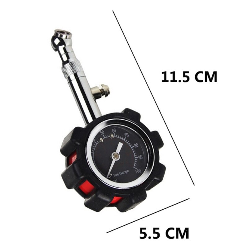 High Accuracy Tire Pressure Gauge Black 100 psi For Accurate Car Air Pressure Tyre Gauge For Car Truck and Motorcycle