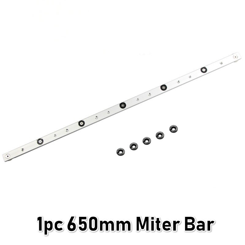 Rail d'onglet et barre d'onglet, alliage d'aluminium, t-pistes, Table à glissière, scie d'onglet, barre, outils de travail de menuiserie, à monter, à monter: 1Pc 650mm Miter Bar
