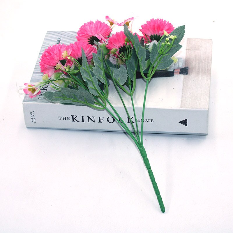 5 kunstige blomster nellike silke blomst rose bryllup banket bryllup bryllup banket hjem haven dekoration brude buket