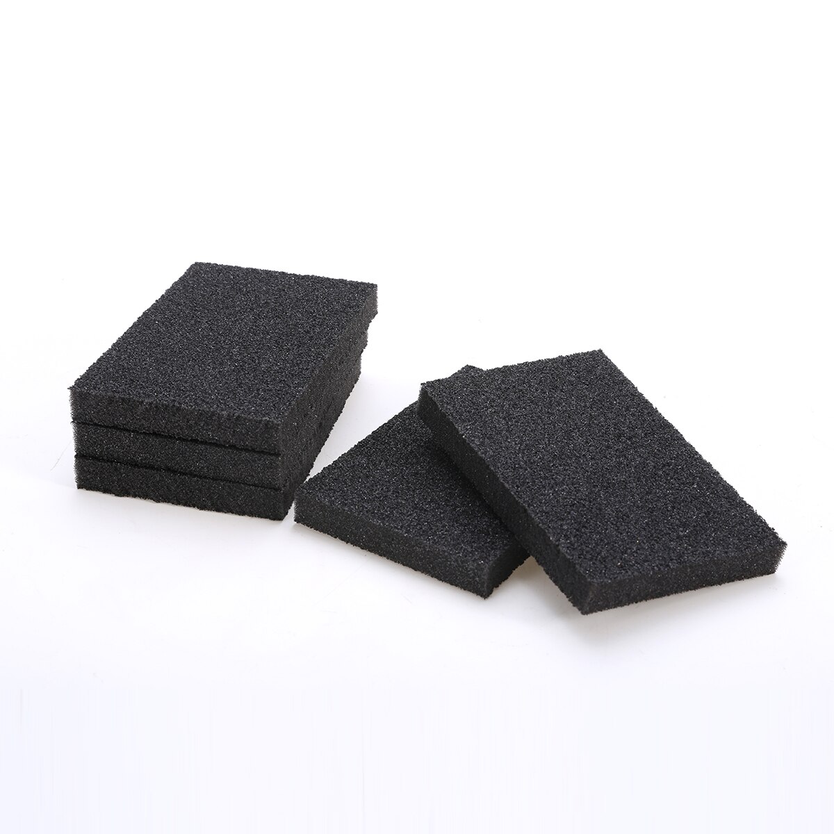 Mayitr 5pcs/lot Black Sponge Kitchen Emery Sponge Cleaner Rub Pot Except Rust Cleaning Sponge for Kitchen Bathroom