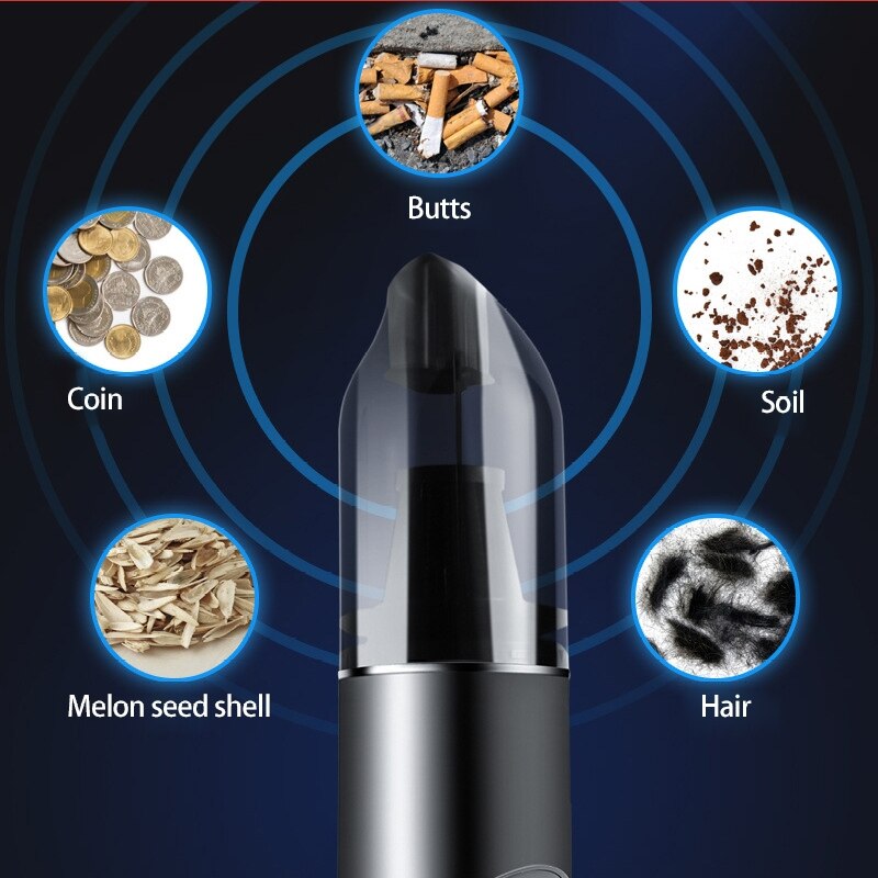 Handheld Vacuum Cleaner Small Household Rechargeable Strong Suction Power High-power Portable Collector Car Vacuum Aspirator