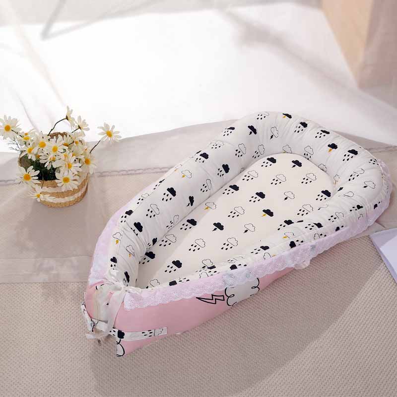 Lit de bébé bionique Portable en coton, berceau amovible et lavable, pour -né, nid de couchage, lit de couchage de 0 à 36 mois