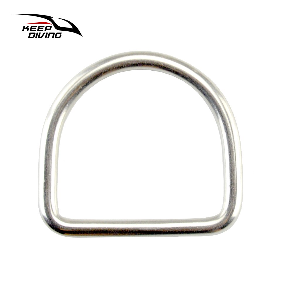 KEEP DIVING-anillo en D de acero inoxidable 316, Clip de cierre sin costuras en forma de D para cinturón de peso, hebilla BCD, accesorios de buceo, 3 uds.