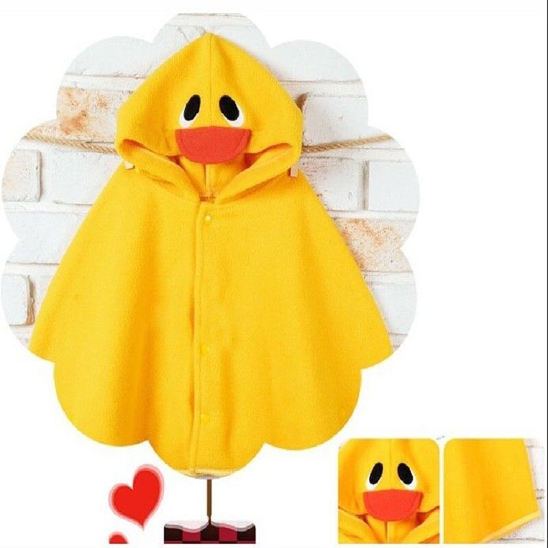 Hooyi Baby Coats Girl&#39;s Smocks Outerwear Fleece cloak Jumpers mantle Children&#39;s Poncho Cape Animal Boys Outerwear 0-2years