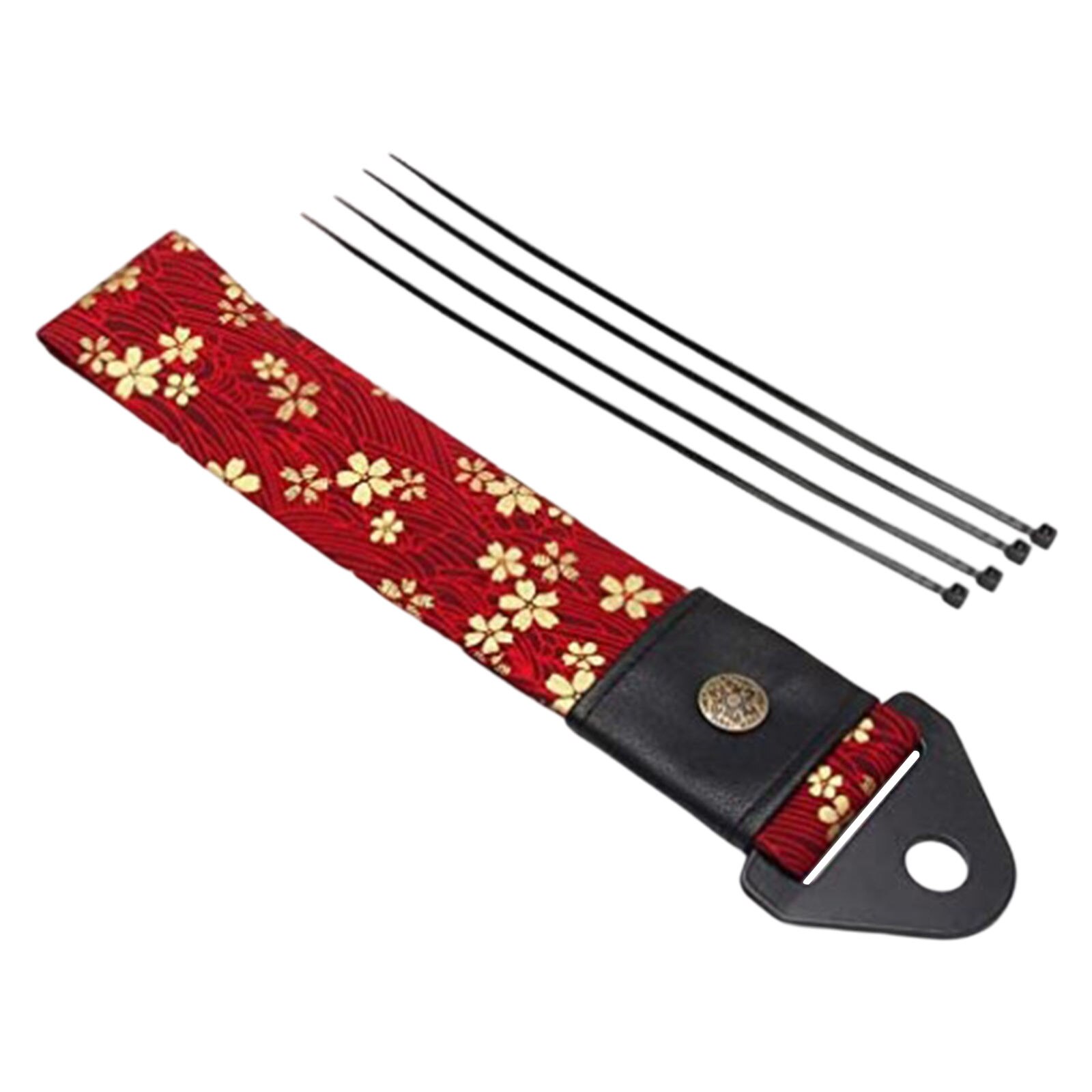 Correa de remolque de carreras, cinta decorativa con gancho, cuerda de remolque de estilo japonés antiguo de la suerte para el hogar, horquillas delanteras del coche