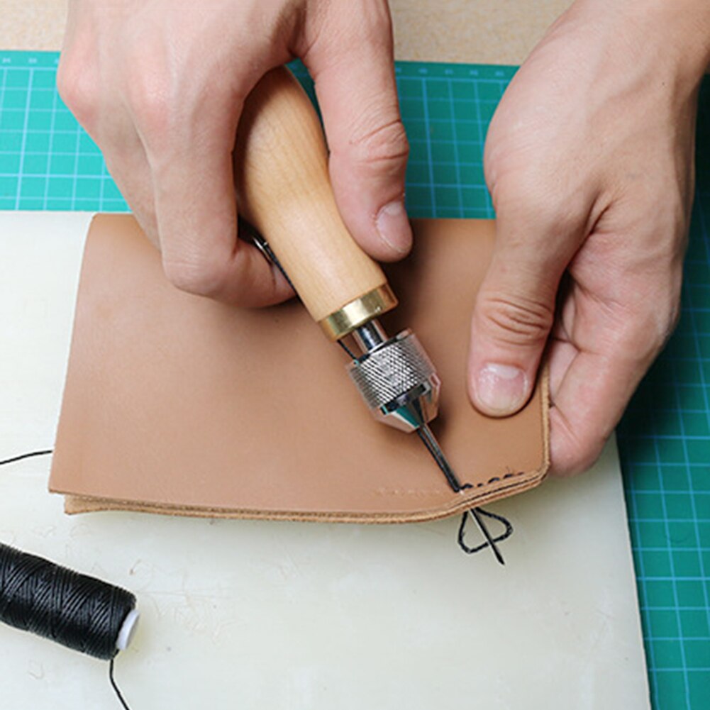 Symaskine manual manuel lædersyning speedy syl trådsæt skomager håndværk lærred hurtig stitcher kit