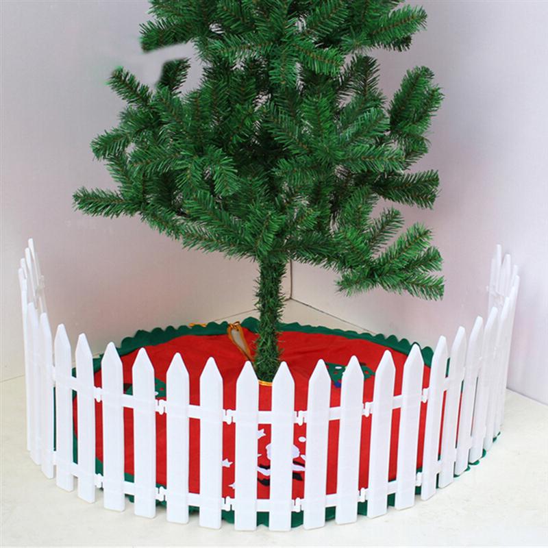 Hvid plastik hegn miniature hjem haven julen juletræ bryllupsfest dekoration  (25 stykker)