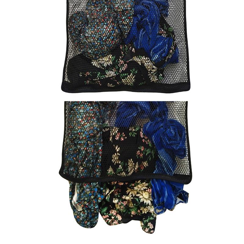 Mesh Grid Wall-mounted Hanging Organizers Storage For Dirty Pocket Clothing Storage Bag Pocket Hangers Home Closet Organizer