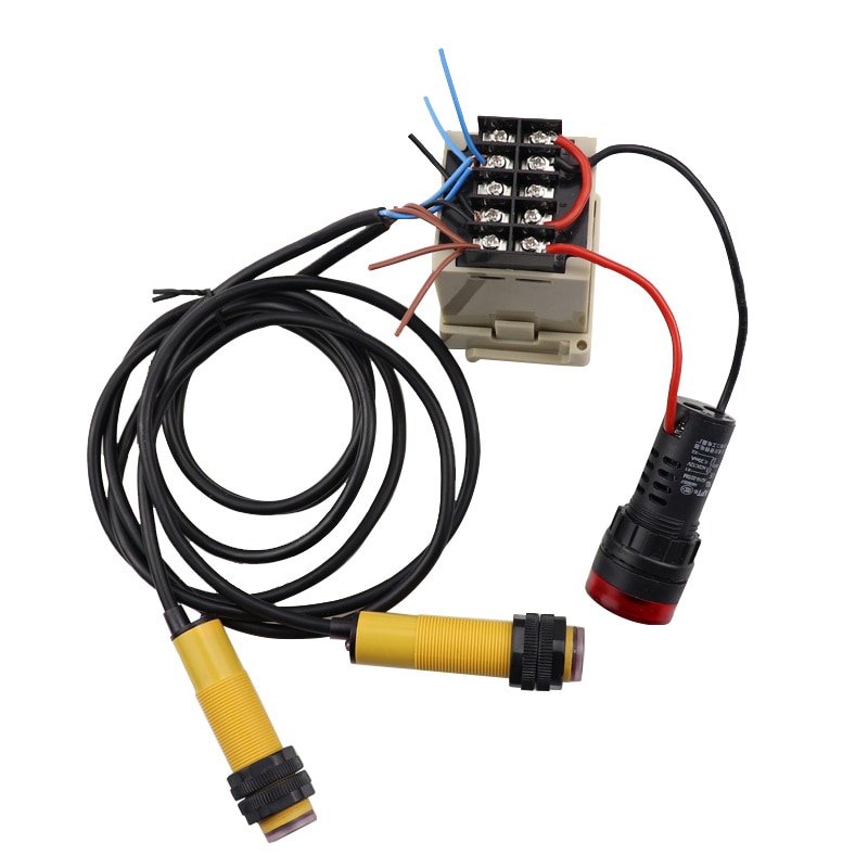 People Move Count Infrared digital counter with alarm buzzer adjustable photoelectric switch sensor distance 5 meters