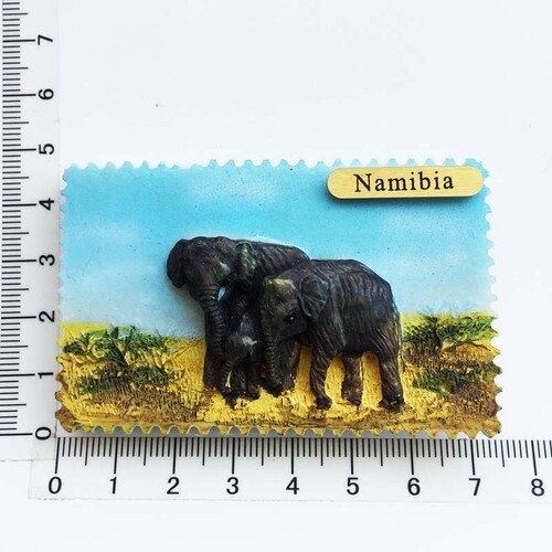 Afrika namibia turist køleskab magnet souvenir 3d harpiks køleskab magneter til køkken tilbehør dekoration hjem: 1