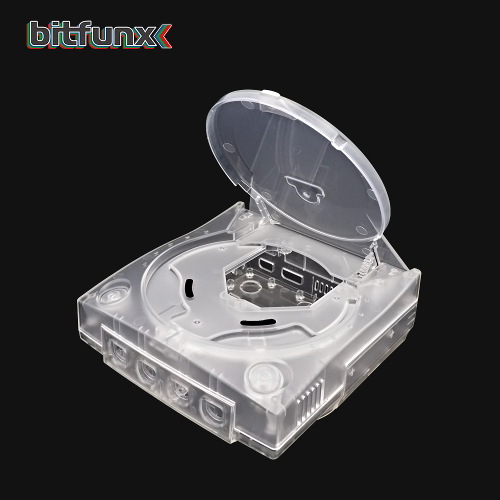 Bitfunx Replacement Plastic Shell Translucent Case for SEGA Dreamcast DC Retro Video Game Console Transparent Boxes: WHITE