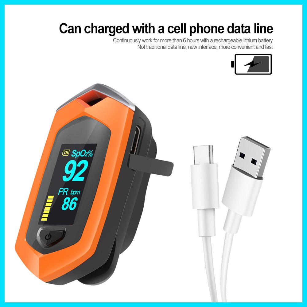 Rz Bloeddruk Pulsoxymeter Vinger Pulsoximeter Vinger Hartslag Pols Bloeddrukmeter Oplaadbare Pulsoxymeters