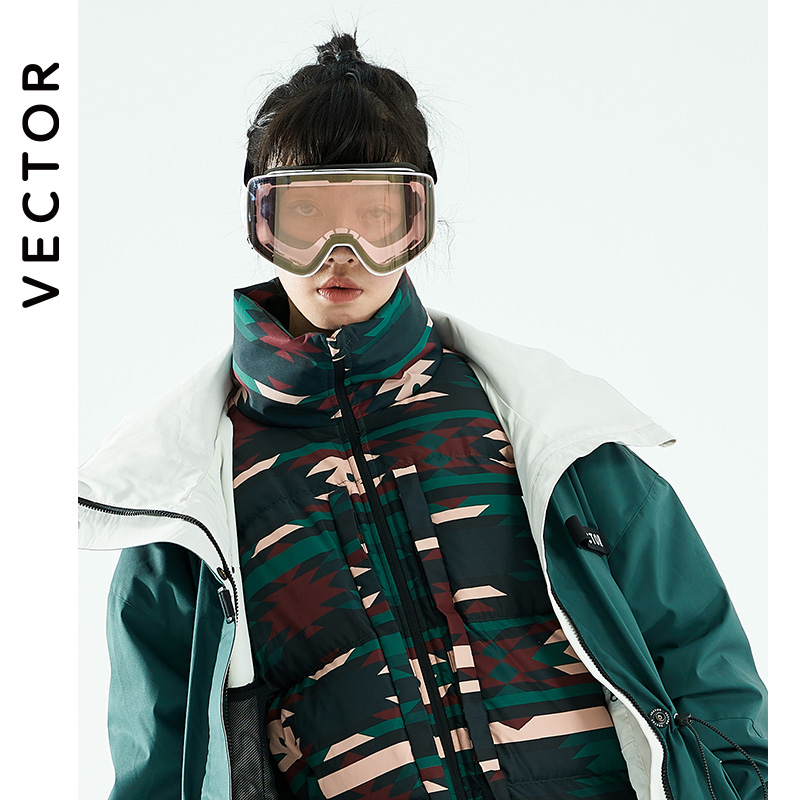 VECTOR Ski-Gafas de esquí de doble capa UV400, con protección UV antiniebla, gafas de esquí grande, gafas de Snowboard para hombre y mujer