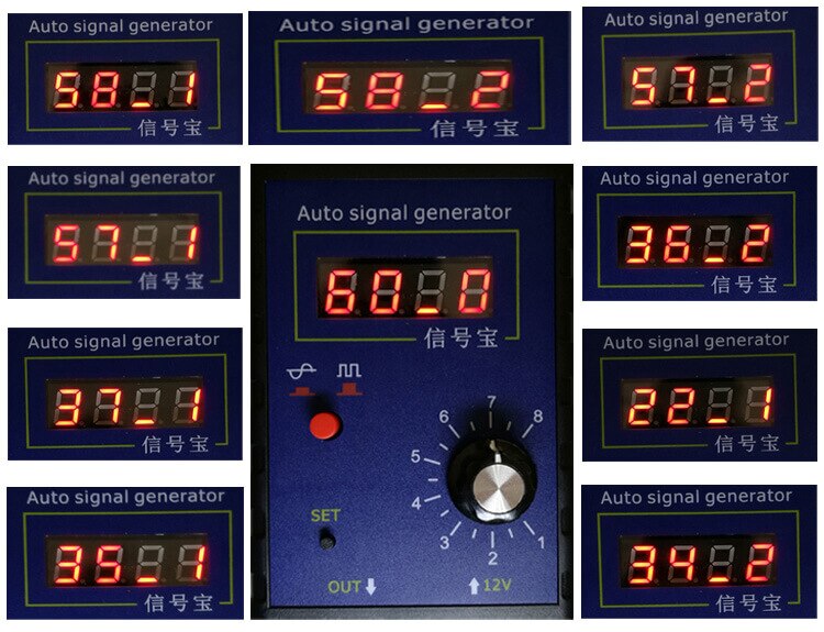 Generador de simulador de señal de vehículo y Sensor de posición de cigüeñal medidor de señal 2Hz a 8KHz