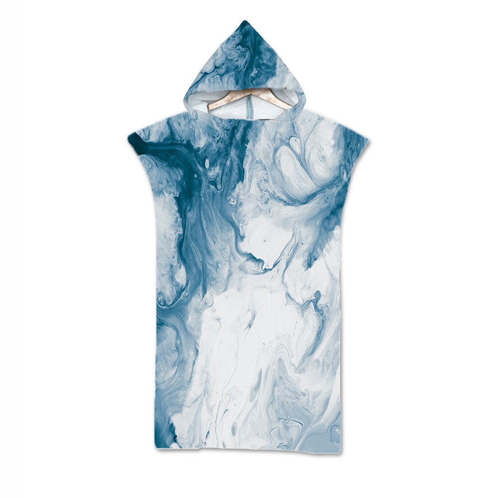 Fluss Gold aufbringen Mikrofaser Gedruckt Mit Kapuze Strand Schlecht Handtuch Für Erwachsene freundlicher Schnell Trocken Schwimmen Schwimmbad Poncho Mantel Bademantel: S / violett