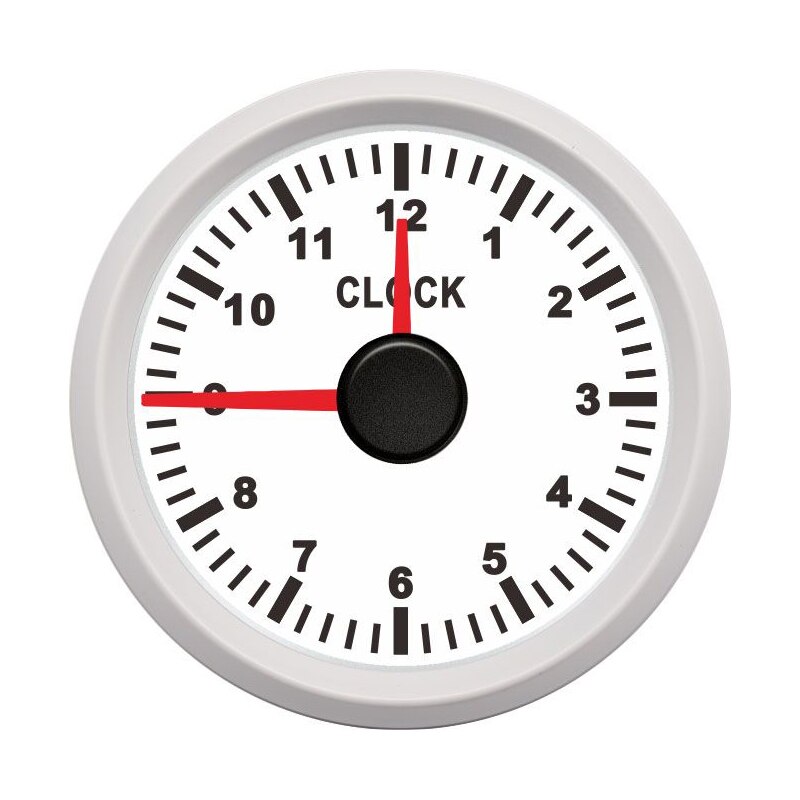 12 godzin czerwona wskazówka typ zegar miernik 52mm samochodów łódź mierniki zegarowe Hourmeters i czerwone podświetlenie