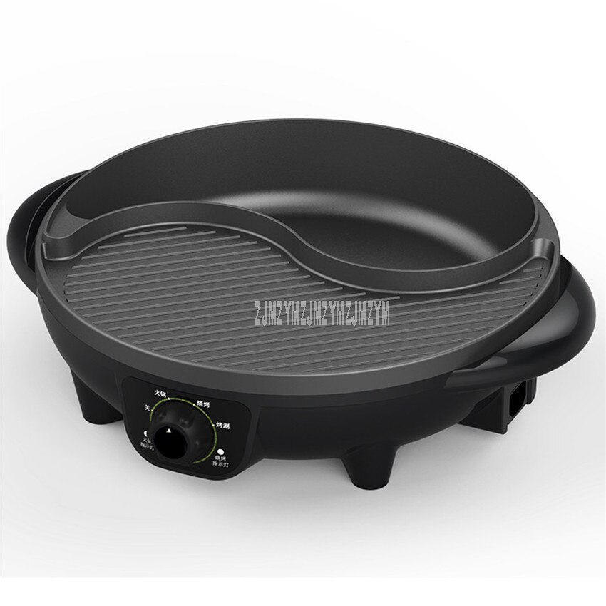1.8L Capacity Electric Multi Cooker Household Non-stick Electric Pot Cooking Machine BBQ Barbecue Roasting Hotpot Cooker