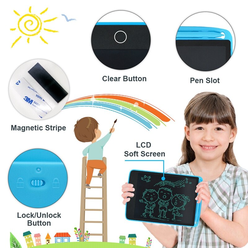 8.5 Inch Drawing Board Erasable And Reusable Lcd Writing Board Notepad Graffiti Board With Color Screen