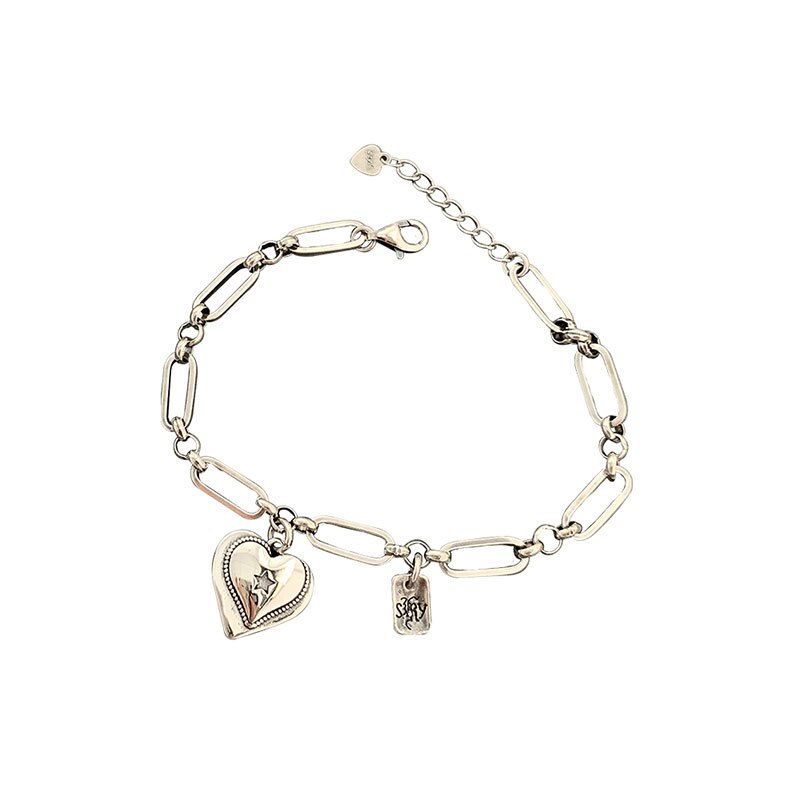Mewanry 925 Sterling silber Armbinde Trend süßes doppelherz-kette schmuck Party geburtstag für damen