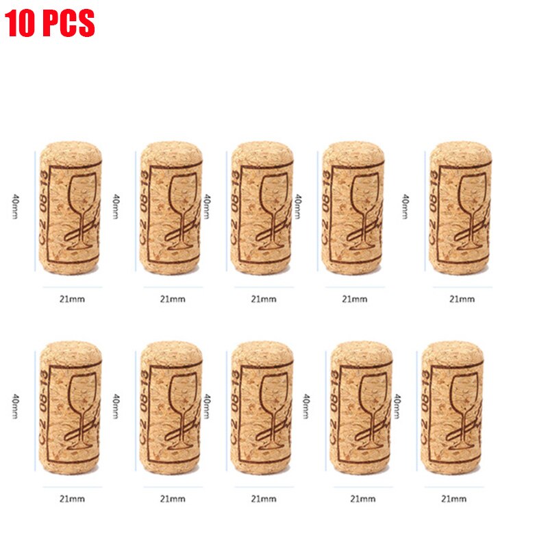 Tela de sellado de corcho de vino reutilizable, 10 Uds., funcional, portátil, para Bar, botellas de vino, accesorios de cocina: 21 40 10pcs