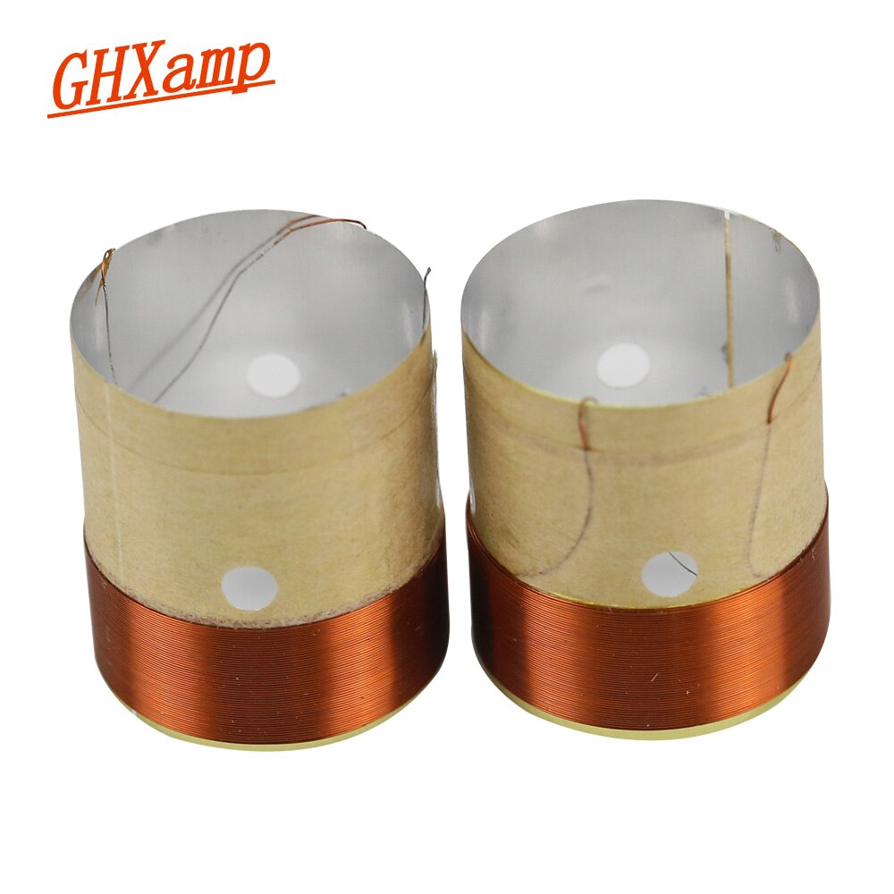 GHXAMP 25.5MM Core BASS Voice coil 8ohm Wit Aluminium Met Geluid Luchtuitlaat Gat Voor 4 INCH-10 INCH Speaker Reparatie DIY 1 Pairs