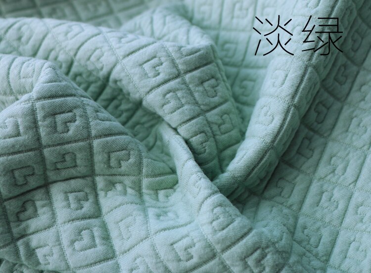 Three layers of warmth Cotton Knitted Laminated Fabric non-fluorescent for thicker jackets: Green