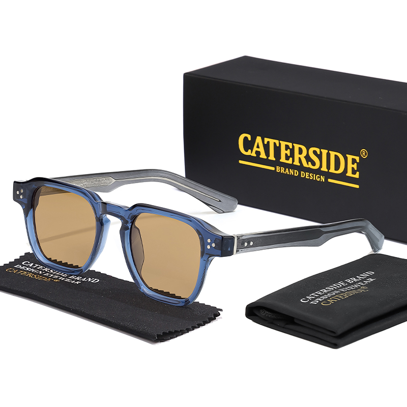 Caterside clássico quadrado óculos de sol masculino núcleo inserção templo marca luxo óculos de sol feminino viagem praia festa festival presentes