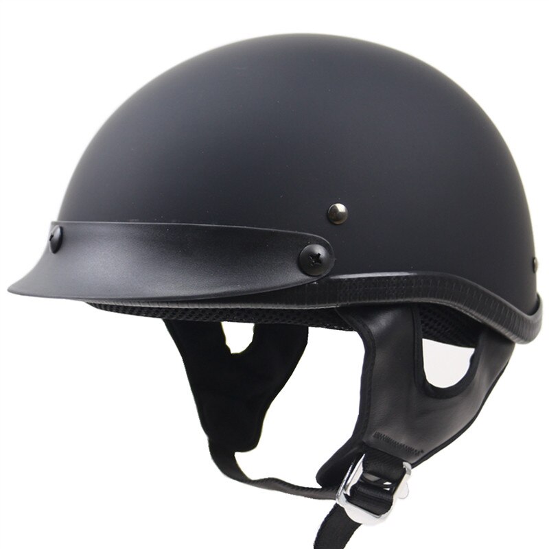 Chopper Style Bike Motorcycle Helmet DOT approved half face headgears: 2 / L