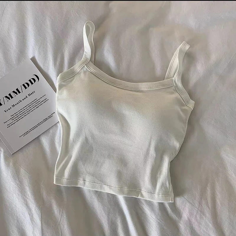 Crop top dam sexiga ärmlösa toppar damunderkläder damlinne flickor basic t-shirt väst underkläder bh tubtoppar: Beige
