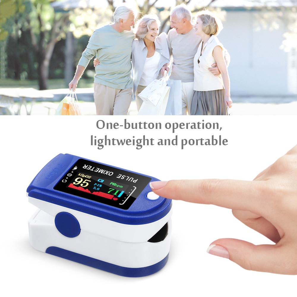 Blood Oxygen Monitor Finger Pulse Oximeter Oxygen Saturation Monitor Fast within 24hours (without Battery)