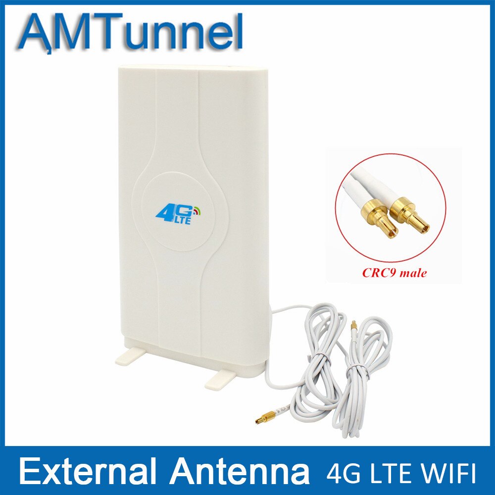 3G 4G LTE Antenna 4G MIMO antenna TS9 External Panel Antenna CRC9 SMA Connector 2m 700-2600MHz for 3G 4G Huawei router modem: CRC9